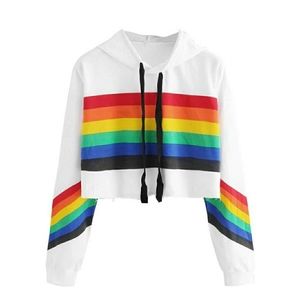 Rainbow hoodie brand new never worn